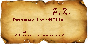 Patzauer Kornélia névjegykártya